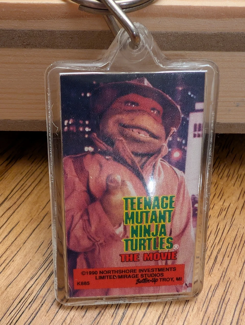 Vintage 1990 Teenage Mutant Ninja Turtles The Movie Raphael Keychain